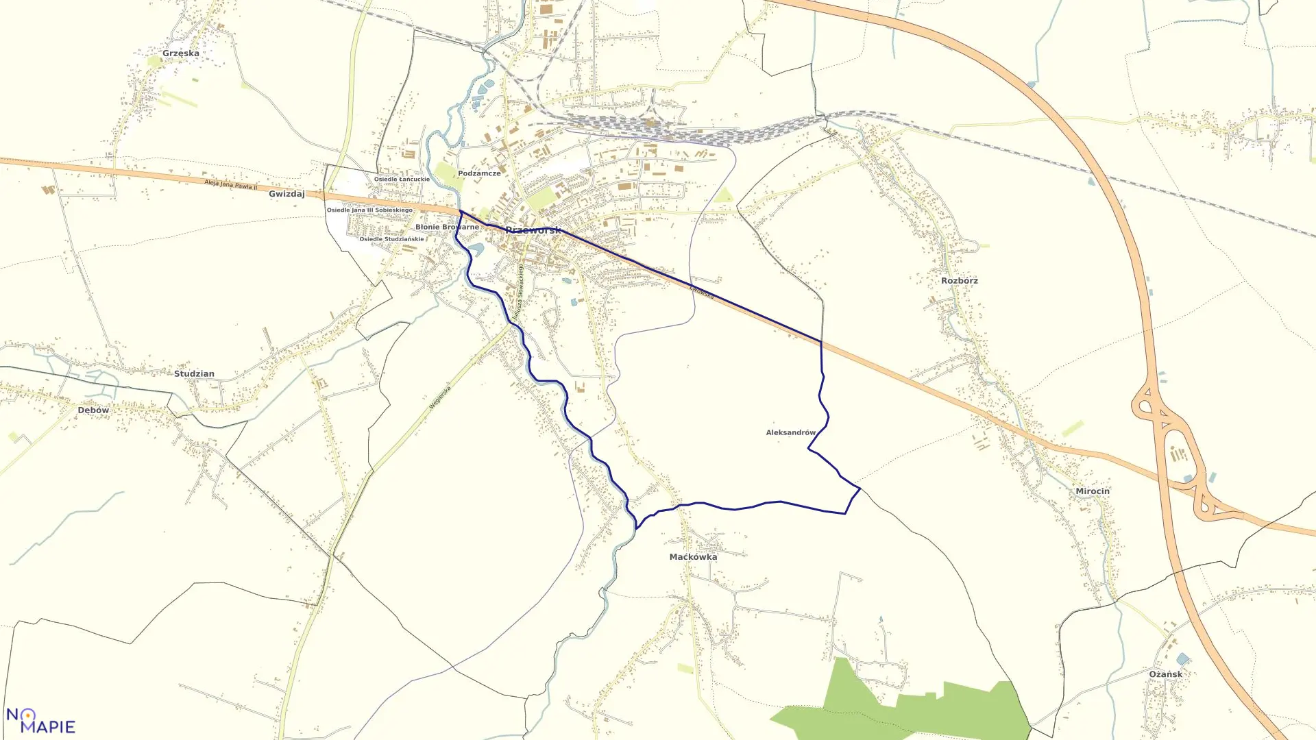 Mapa obrębu Obręb Nr 3 w mieście Przeworsk